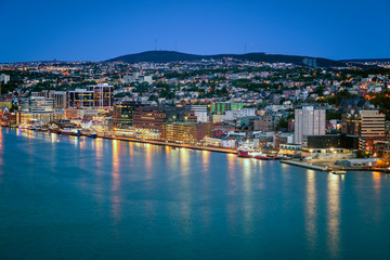 Panorama of St. John's at night
