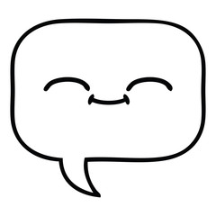 line drawing cartoon speech bubble