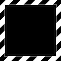 fashionable black and white stripe frame template for background copy space, banner frame striped awning, stripe frame for advertising promotion special sale discount on media online beauty products