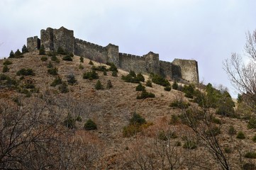 Fototapeta na wymiar The old fortress on the hill