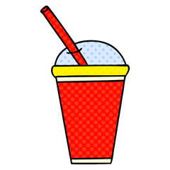 quirky comic book style cartoon soft drink
