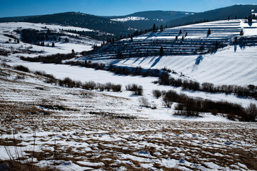 hilly winter landscape