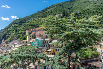 Naklejka premium Italy, Cinque Terre, Vernazza, a view of a city
