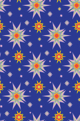 Holiday wrapping paper seamless pattern with abstract shapes/abstract fireworks pattern