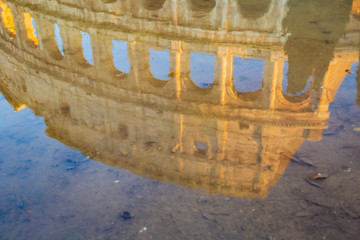 Colosseum reflection in water (Rome, Italy)