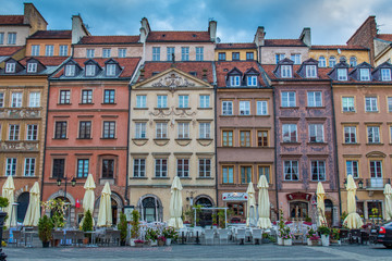 Obraz premium old polish buildings in warsaw