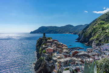 The townscape and cityscape of Vernazza in Italy Cinque Terre