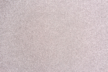 Silver Or Gray Sparkling Background From Small Sequins, Closeup. Brilliant Shiny Backdrop Shimmer Paper.