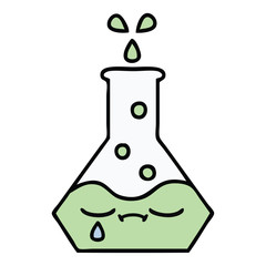 cute cartoon science beaker