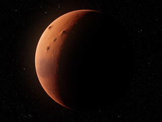 3d rendered illustration of the mars