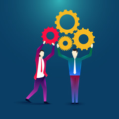 Business people teamwork vector illustration - Business teamwork.