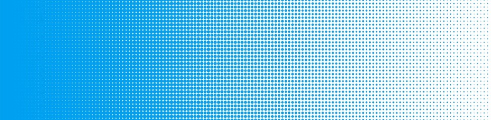 Seamless Screentone Graphics_Halftone Gradation_Cerulean blue