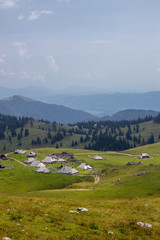 Fototapeta na wymiar Beautiful view of Velika Planina in Slovenia