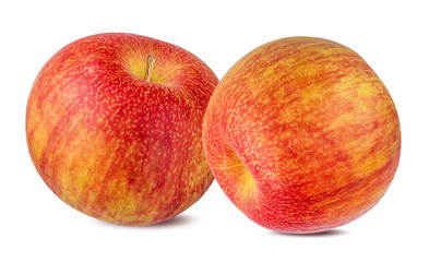 Fresh red apple isolated on white background with clipping path