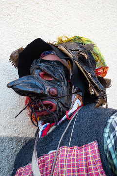 Masks of the Schignano Carnival in Italy