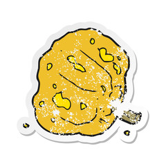 retro distressed sticker of a cartoon squash