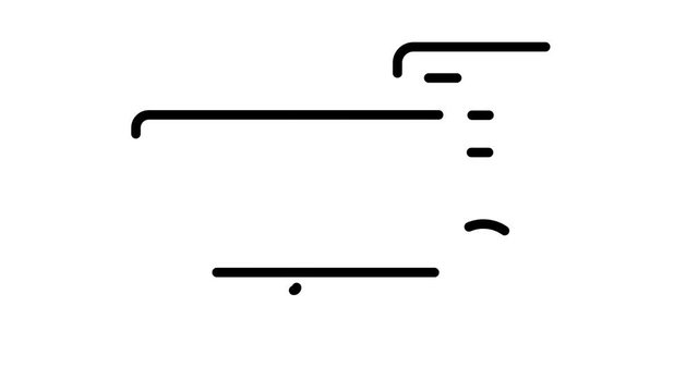 line icon animation computer