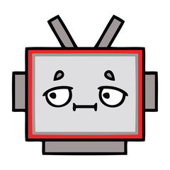 cute cartoon robot head