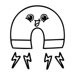 line drawing cartoon magnet