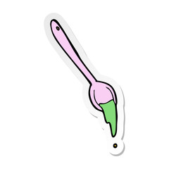 sticker of a cartoon spoon