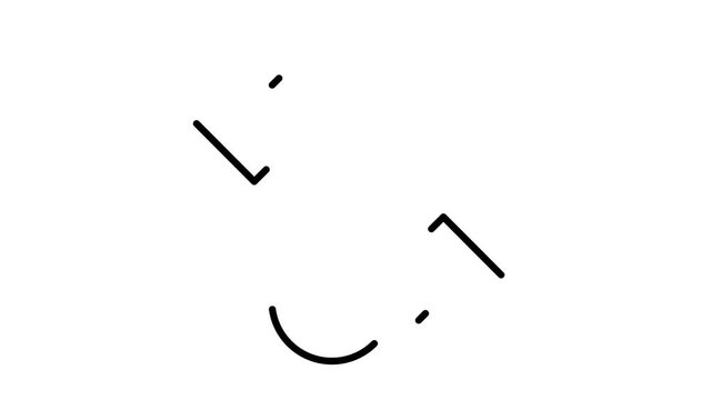 line icon animation network cable