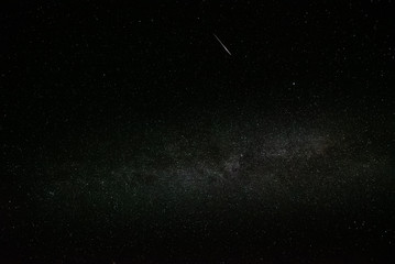 shooting star with Milky way