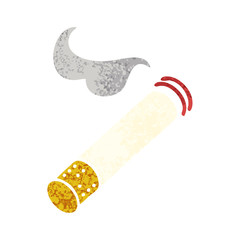 retro illustration style cartoon smoking cigarette