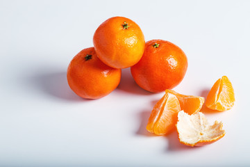 Mandarins isolated on white