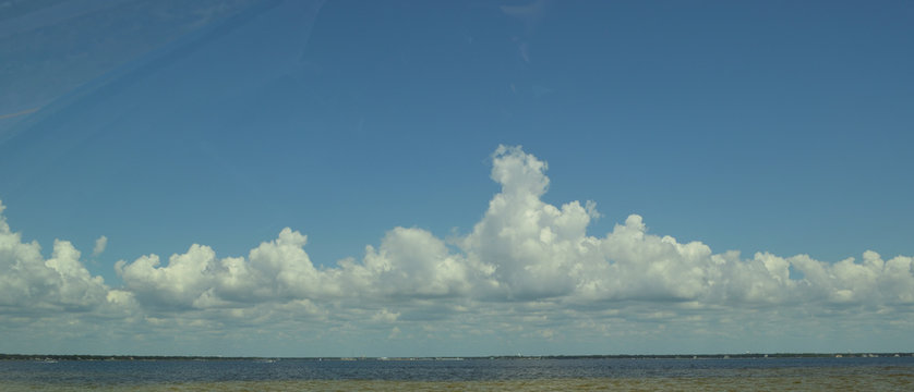 Towering cloud panorama over Choctawhatchee Bay