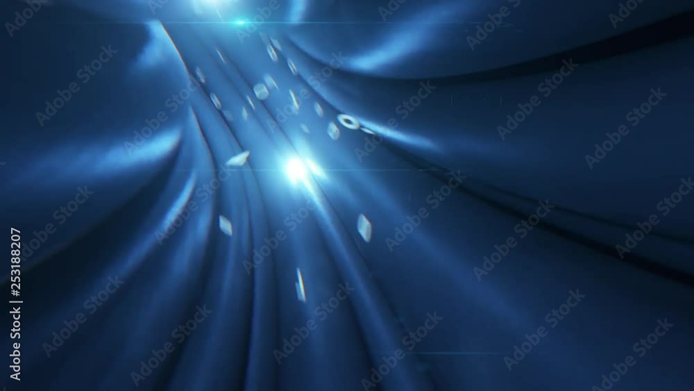 Poster wires cables binary fly through data internet power electric circuit fiber seamless loop 4k animatio