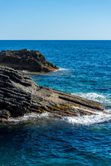 Italy, Cinque Terre, Vernazza, an island in the middle of a body of water