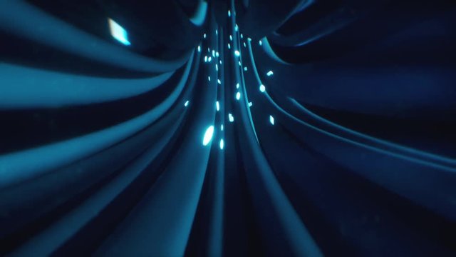 Wires cables binary fly through data internet power electric circuit fiber seamless loop 4k animation