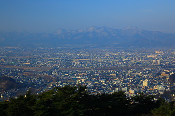 朝焼けの岩手山