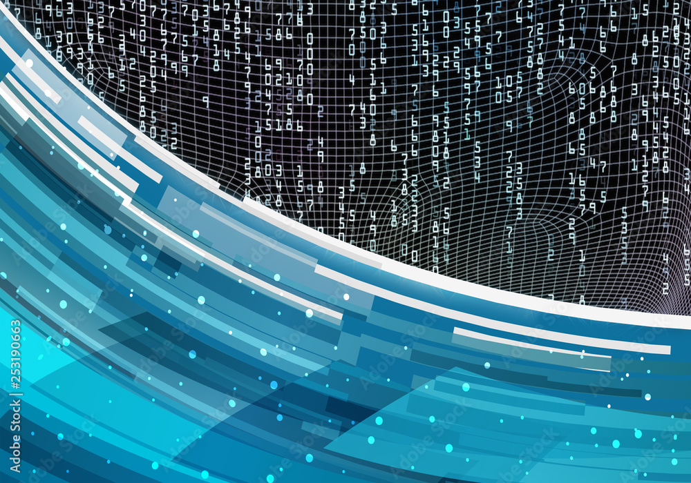 Poster artistic 3d computer generated illustration of a modern data streaming artwork