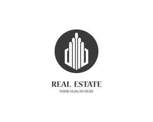 Real estate logo icon illustration