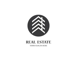 Real estate logo icon illustration