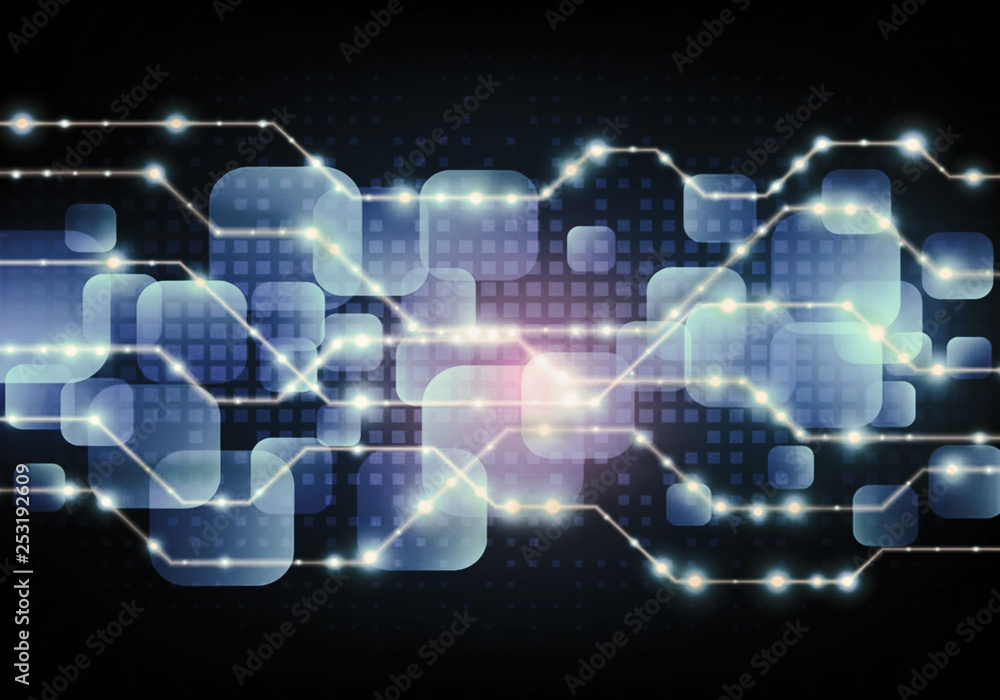 Canvas Prints abstract artistic 3d illustration of a multicolored hologram of a modern technological effects