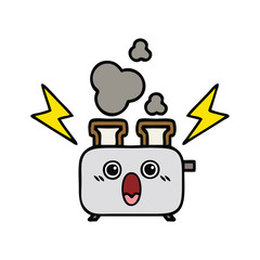 cute cartoon of a toaster