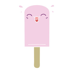 quirky hand drawn cartoon ice lolly