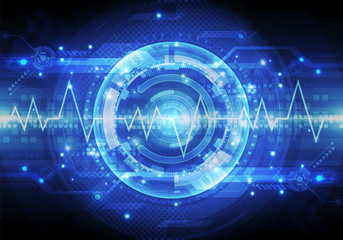 Abstract Unique 3d Illustration Of A Smooth Pulse Lines In A Modern Technological Background
