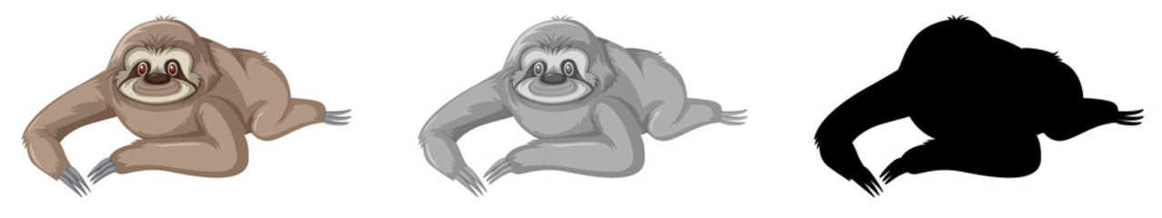 Set of sloth character © brgfx