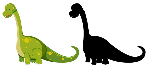 Set of dinosaur character