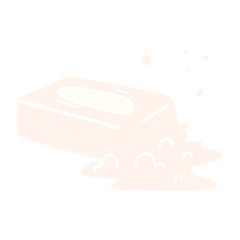 cartoon doodle of a bubbled soap