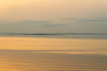 Evening last sunlight on the St.Lawrence River, Quebec