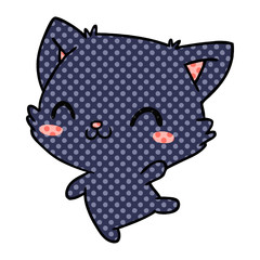 cartoon of cute kawaii cat