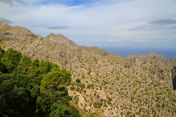 Beautiful panoramic view of Mirador es Colomer, Mallorca, Balearic islands, Spain