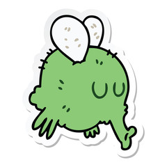 sticker of a quirky hand drawn cartoon fly