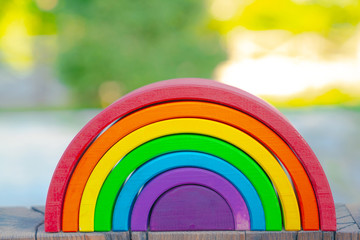 wood made a rainbow filtration