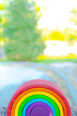 wood made a rainbow filtration