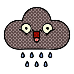 comic book style cartoon storm rain cloud